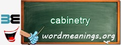 WordMeaning blackboard for cabinetry